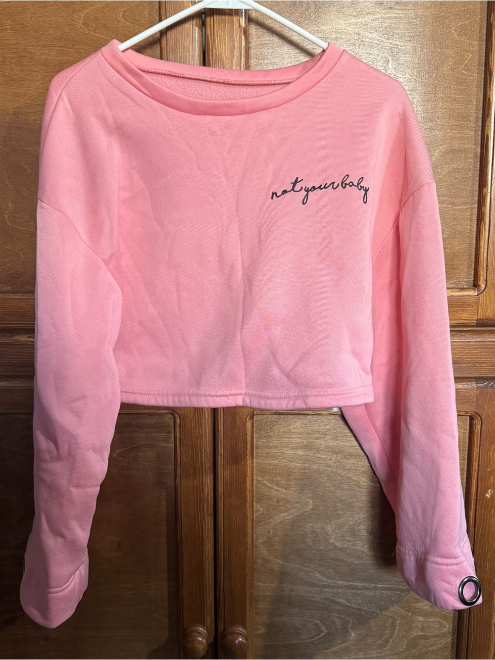 Light Pink Cropped Sweatshirt - Size S